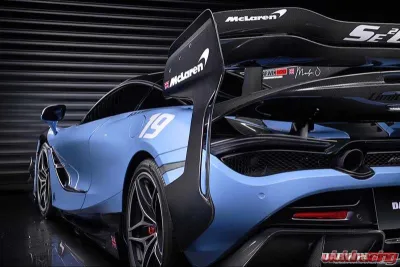 DarwinPro Se2 Style Carbon Fiber Trunk Wing w/Side Caps McLaren 720s 2017-2022 - CF8005BKSSII-WCA