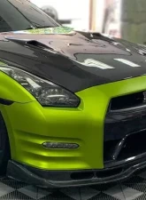 DarwinPro BSE Style Carbon Fiber Front Lip Spoiler Nissan GTR R35 DBA 2012-2016                                     - CF8353-2BSE.FL - Image 5