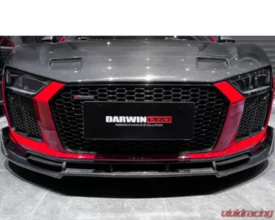 DarwinPro Autoclave Dry Carbon Fiber iMP Performance Carbon Fiber Front Lip Audi R8 Coupe | Spyder 2016-2018 - DRYCF8358IMP-FL