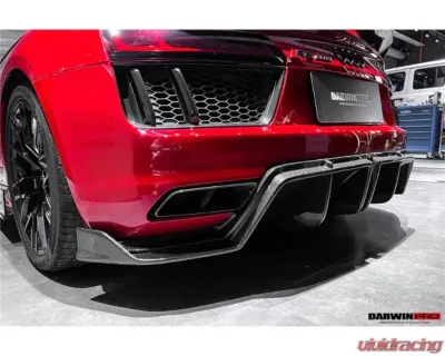 DarwinPro Carbon Fiber iMP Performance Carbon Fiber Rear Diffuser Audi R8 Coupe | Spyder 2016-2018 - CF8358IMP-RD