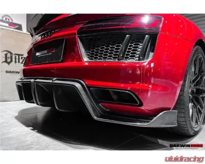 DarwinPro Carbon Fiber iMP Performance Carbon Fiber Rear Diffuser Audi R8 Coupe | Spyder 2016-2018 - CF8358IMP-RD