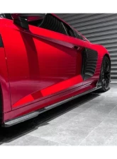 DarwinPro Autoclave Dry Carbon Fiber iMP Performance Carbon Fiber Side Skirts Under Board Audi R8 Coupe 2016-2018                                     - DRYCF8358IMP-SSUB - Image 8