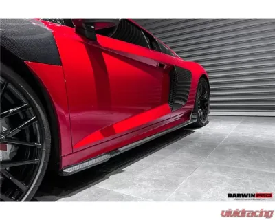DarwinPro Autoclave Dry Carbon Fiber iMP Performance Carbon Fiber Side Skirts Under Board Audi R8 Coupe 2016-2018 - DRYCF8358IMP-SSUB