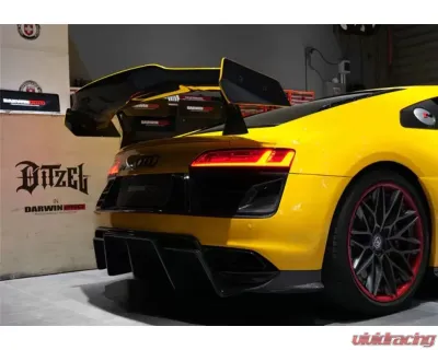 DarwinPro Autoclave Dry Carbon Fiber IMPII Trunk Spoiler Wing Audi R8 Coupe 2016-2023 - DRYCF8358IMPII-W