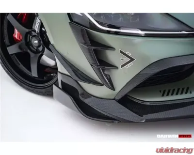 DarwinPro Forged Carbon Fiber BKSS Style Front Canards Toyota GR Supra J29 | DB A90 A91 2020-2024 - FGCF8380BKSS-CRD