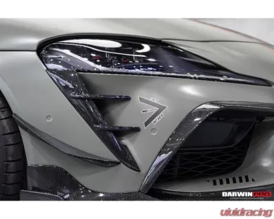 DarwinPro Forged Carbon Fiber BKSS Style Front Canards Toyota GR Supra J29 | DB A90 A91 2020-2024 - FGCF8380BKSS-CRD