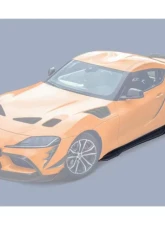 DarwinPro Forged Carbon Fiber BKSS Style Carbon Fiber Side Skirts Toyota GR Supra J29 | DB A90 A91 2020-2024                                     - FGCF8380BKSS-SS - Image 6