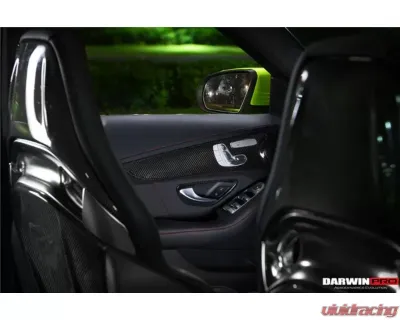 DarwinPro Autoclave Forged Carbon Fiber Interior Door Handle Cover Trim Mercedes Benz W205 C Class GLC X253 2015-2021 - FGCF8502OEM-INTR-3