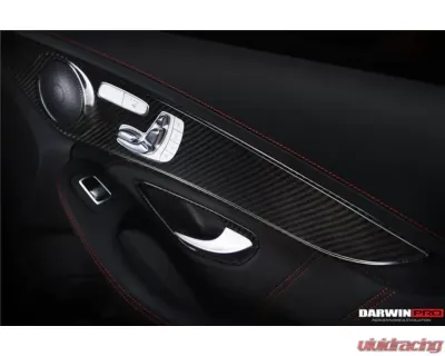 DarwinPro Autoclave Forged Carbon Fiber Interior Door Handle Cover Trim Mercedes Benz W205 C Class GLC X253 2015-2021 - FGCF8502OEM-INTR-3