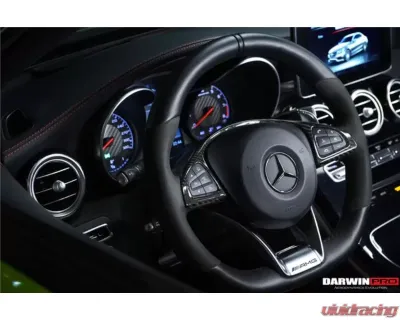 DarwinPro Autoclave Forged Carbon Fiber Interior Steering Wheel Trim Mercedes Benz W205 C63 AMG 2015-2021 - FGCF8502OEM-INTR-4