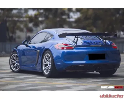 Darwin Pro CFRP GT4 Style Carbon Fiber Trunk Spoiler Porsche 981 Boxster | Cayman 2012-2016 - CF9317GT4-W