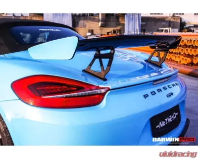 Darwin Pro CFRP GT4 Style Carbon Fiber Trunk Spoiler Porsche 981 Boxster | Cayman 2012-2016 - CF9317GT4-W