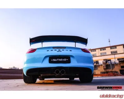 Darwin Pro CFRP GT4 Style Carbon Fiber Trunk Spoiler Porsche 981 Boxster | Cayman 2012-2016 - CF9317GT4-W