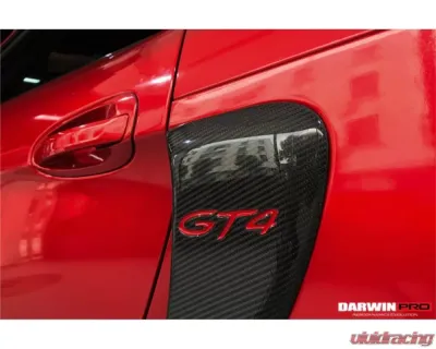 Darwin Pro FGCF GT4 Style Carbon Fiber Quarter Panel Side Scoops Porsche 981 Boxster | Cayman 2012-2016 - FGCF9317GT4-QPS
