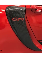 Darwin Pro FGCF GT4 Style Carbon Fiber Quarter Panel Side Scoops Porsche 981 Boxster | Cayman 2012-2016                                     - FGCF9317GT4-QPS - Image 3