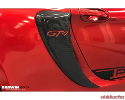 Darwin Pro FGCF GT4 Style Carbon Fiber Quarter Panel Side Scoops Porsche 981 Boxster | Cayman 2012-2016 - FGCF9317GT4-QPS