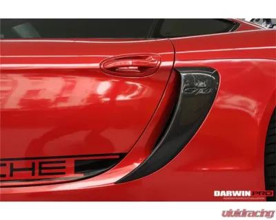 Darwin Pro FGCF GT4 Style Carbon Fiber Quarter Panel Side Scoops Porsche 981 Boxster | Cayman 2012-2016 - FGCF9317GT4-QPS