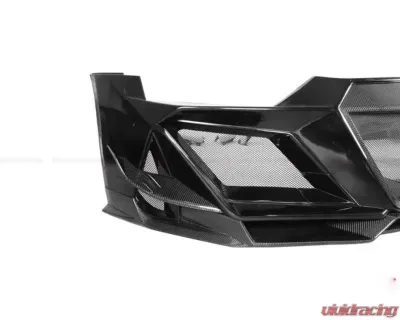 DarwinPro Unpainted Fiberglass with Partial Carbon Fiber IMPII Front Bumper Audi R8 Coupe | Spyder 2016-2018 - PCF8358IMPII-FB