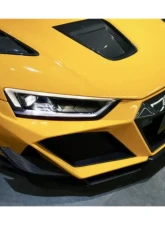 DarwinPro Unpainted Fiberglass with Partial Carbon Fiber IMPII Front Bumper Audi R8 Coupe | Spyder 2016-2018                                     - PCF8358IMPII-FB - Image 6