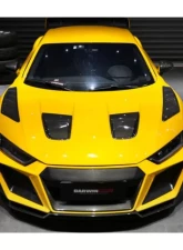 DarwinPro Unpainted Fiberglass with Partial Carbon Fiber IMPII Front Bumper Audi R8 Coupe | Spyder 2016-2018                                     - PCF8358IMPII-FB - Image 8