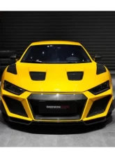 DarwinPro Unpainted Fiberglass with Partial Carbon Fiber IMPII Front Bumper Audi R8 Coupe | Spyder 2016-2018                                     - PCF8358IMPII-FB - Image 9