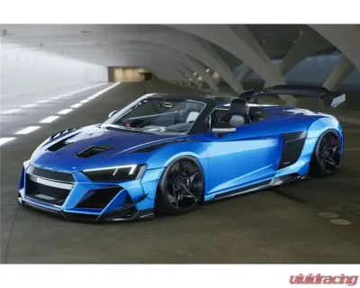 DarwinPro Unpainted Fiberglass with Carbon Fiber IMPII Full Wide Body Kit Audi R8 Coupe | Spyder 2017+ - PCF8358IMPII-FB FULL WIDE KIT