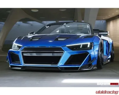 DarwinPro Unpainted Fiberglass with Carbon Fiber IMPII Full Wide Body Kit Audi R8 Coupe | Spyder 2017+ - PCF8358IMPII-FB FULL WIDE KIT