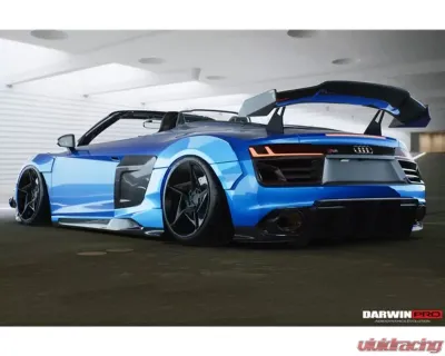 DarwinPro Unpainted Fiberglass with Carbon Fiber IMPII Full Wide Body Kit Audi R8 Coupe | Spyder 2017+ - PCF8358IMPII-FB FULL WIDE KIT