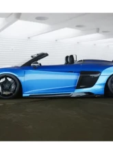 DarwinPro Unpainted Fiberglass with Carbon Fiber IMPII Full Wide Body Kit Audi R8 Coupe | Spyder 2017+                                     - PCF8358IMPII-FB FULL WIDE KIT - Image 9