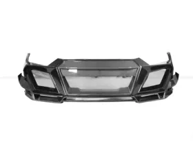 DarwinPro Unpainted Fiberglass with Autoclave Dry Carbon Fiber IMPII Front Bumper Audi R8 Coupe | Spyder 2016-2018