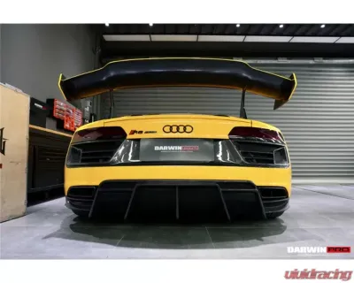 DarwinPro Unpainted Fiberglass with Partial Carbon Fiber IMPII Rear Bumper Audi R8 Coupe | Spyder 2016-2018 - PCF8358IMPII-RB