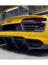 DarwinPro Unpainted Fiberglass with Partial Carbon Fiber IMPII Rear Bumper Audi R8 Coupe | Spyder 2016-2018                                     - PCF8358IMPII-RB - Image 11