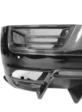 DarwinPro Unpainted Fiberglass with Partial Carbon Fiber IMPII Rear Bumper Audi R8 Coupe | Spyder 2016-2018                                     - PCF8358IMPII-RB - Image 4