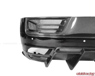DarwinPro Unpainted Fiberglass with Partial Carbon Fiber IMPII Rear Bumper Audi R8 Coupe | Spyder 2016-2018 - PCF8358IMPII-RB