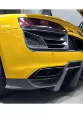 DarwinPro Unpainted Fiberglass with Partial Carbon Fiber IMPII Rear Bumper Audi R8 Coupe | Spyder 2016-2018                                     - PCF8358IMPII-RB - Image 6