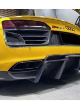 DarwinPro Unpainted Fiberglass with Partial Carbon Fiber IMPII Rear Bumper Audi R8 Coupe | Spyder 2016-2018                                     - PCF8358IMPII-RB - Image 7