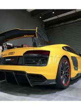 DarwinPro Unpainted Fiberglass with Partial Carbon Fiber IMPII Rear Bumper Audi R8 Coupe | Spyder 2016-2018                                     - PCF8358IMPII-RB - Image 8
