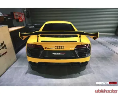 DarwinPro Unpainted Fiberglass with Partial Carbon Fiber IMPII Rear Bumper Audi R8 Coupe | Spyder 2016-2018 - PCF8358IMPII-RB