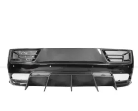 DarwinPro Unpainted Fiberglass with Autoclave Dry Carbon Fiber IMPII Rear Bumper Audi R8 Coupe | Spyder 2016-2018
