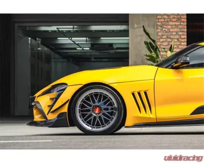 DarwinPro Unpainted Fiberglass with Autoclave Dry Carbon Fiber BKSS Style Fender Toyota GR Supra J29 | DB A90 A91 2020-2024 - DRYPCF8380BKSS-FD