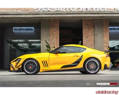 DarwinPro Unpainted Fiberglass with Autoclave Dry Carbon Fiber BKSS Style Fender Toyota GR Supra J29 | DB A90 A91 2020-2024 - DRYPCF8380BKSS-FD