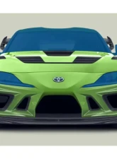 DarwinPro Unpainted Fiberglass with Partial Carbon Fiber BKSSII Style Front Bumper Toyota GR Supra J29 | DB A90 A91 2020-2024                                     - PCF8380BKSSII-FB - Image 11