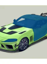 DarwinPro Unpainted Fiberglass with Partial Carbon Fiber BKSSII Style Front Bumper Toyota GR Supra J29 | DB A90 A91 2020-2024                                     - PCF8380BKSSII-FB - Image 12