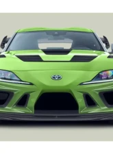 DarwinPro Unpainted Fiberglass with Partial Carbon Fiber BKSSII Style Front Bumper Toyota GR Supra J29 | DB A90 A91 2020-2024                                     - PCF8380BKSSII-FB - Image 14