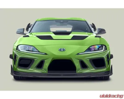 DarwinPro Unpainted Fiberglass with Partial Carbon Fiber BKSSII Style Front Bumper Toyota GR Supra J29 | DB A90 A91 2020-2024 - PCF8380BKSSII-FB