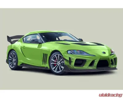 DarwinPro Unpainted Fiberglass with Partial Carbon Fiber BKSSII Style Front Bumper Toyota GR Supra J29 | DB A90 A91 2020-2024 - PCF8380BKSSII-FB
