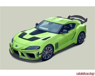 DarwinPro Unpainted Fiberglass with Partial Carbon Fiber BKSSII Style Front Bumper Toyota GR Supra J29 | DB A90 A91 2020-2024 - PCF8380BKSSII-FB
