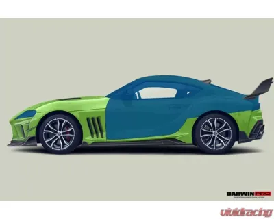 DarwinPro Autoclave Dry Carbon Fiber BKSSII Style Side Skirts and Fender Toyota GR Supra J29 | DB A90 A91 2020-2024 - DRYPCF8380BKSSII-SS