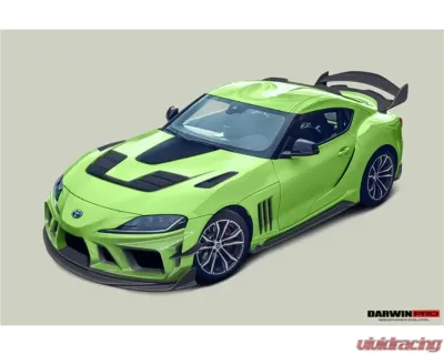 DarwinPro Autoclave Dry Carbon Fiber BKSSII Style Side Skirts and Fender Toyota GR Supra J29 | DB A90 A91 2020-2024 - DRYPCF8380BKSSII-SS