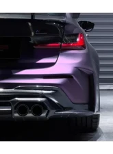 DarwinPro Unpainted Fiberglass with Carbon Fiber BKSSII Style Rear Bumper BMW M3 G80 2021+                                     - PCF8486BKSSII-RB - Image 13